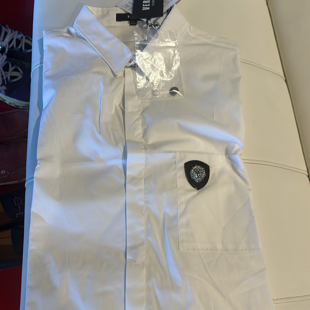 Versus Versace Crisp White Collared Shirt